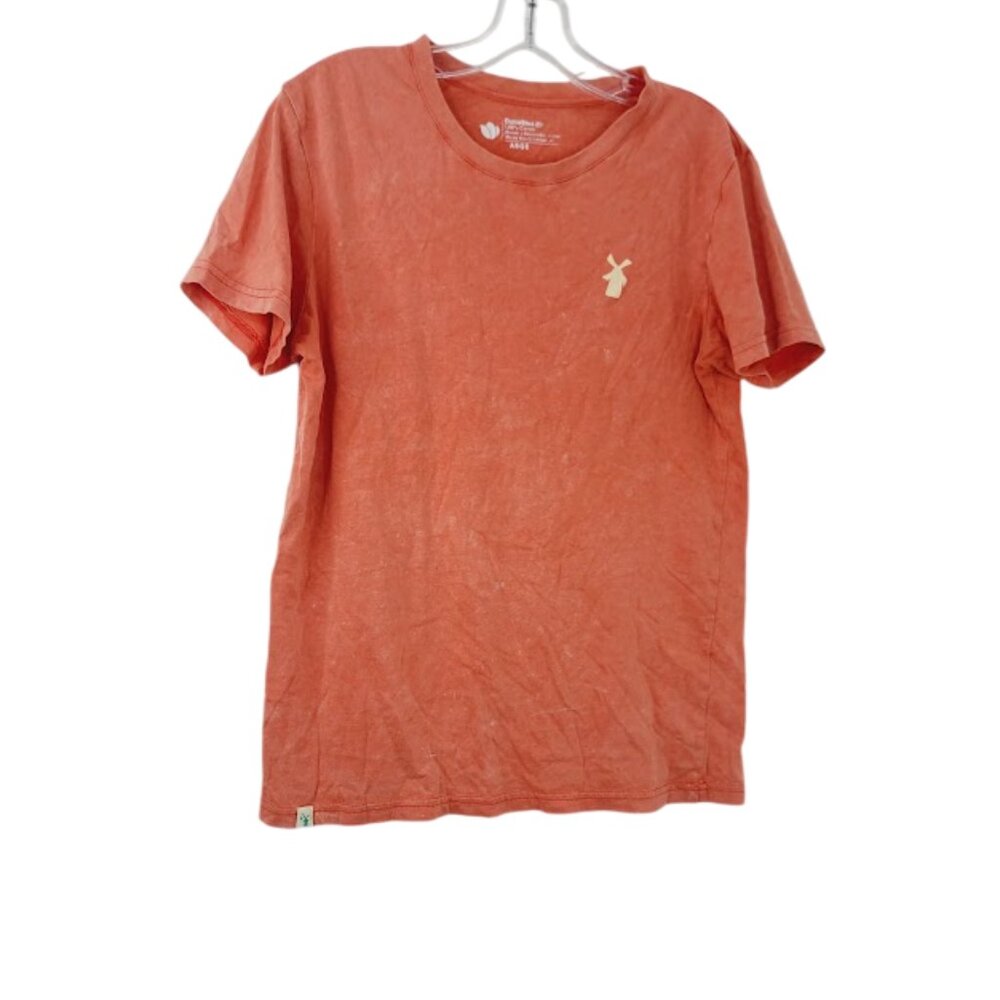 Dutch Bros Men's Orange Stay Stellar Short Sleeve Casual T-Shirt Size Large